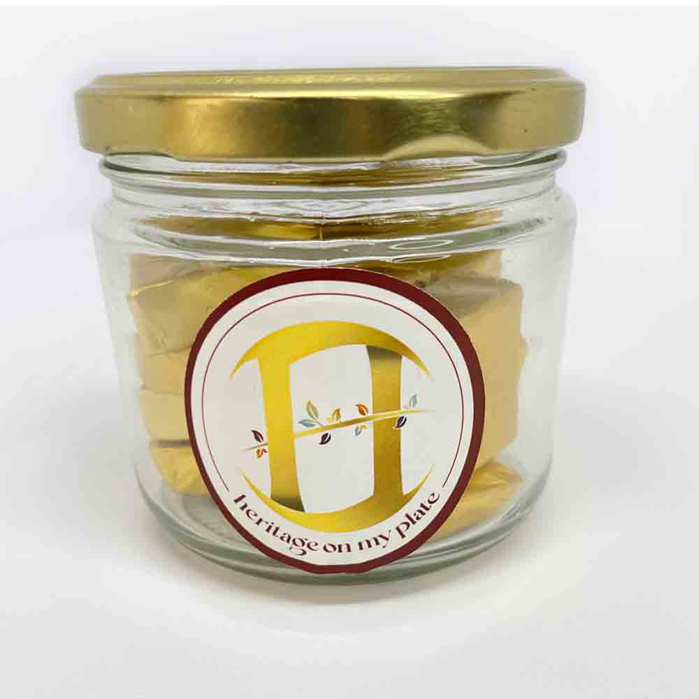 Plain Dark Chocolate in a glass jar